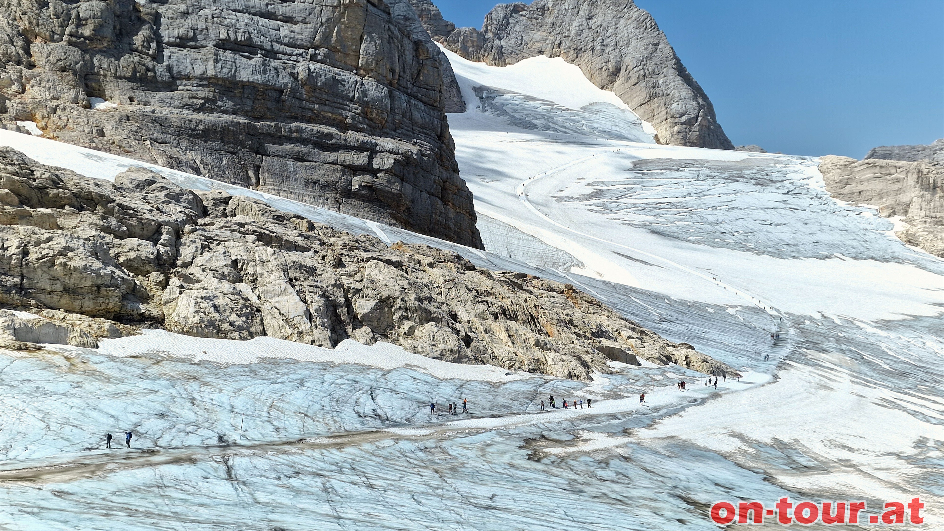 Spazierweg am Gletscher.